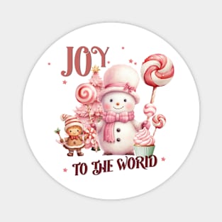 Vintage Pink Christmas Quote Magnet